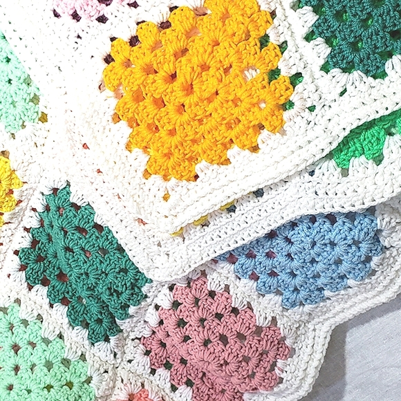 Colorful Handmade Afghan Throw Blanket NWT - Picture 2 of 2